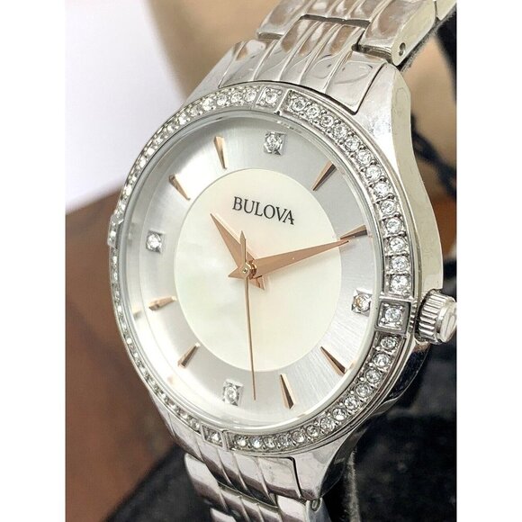 Bulova Women's Watch 96L283 Mother of Pearl Dial Silver Stainless Steel … - Picture 1 of 13